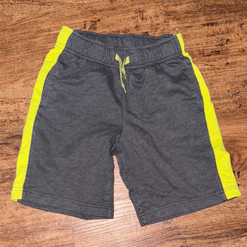 Cat & Jack Charcoal and Neon Yellow Kids Shorts